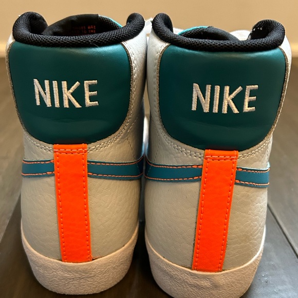Nike Blazer Mid 77 Grey Blue White Orange Youth 5 - Picture 3 of 5